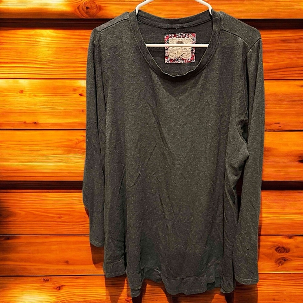 Women's Charcoal Long Sleeve Sweatshirt 1X